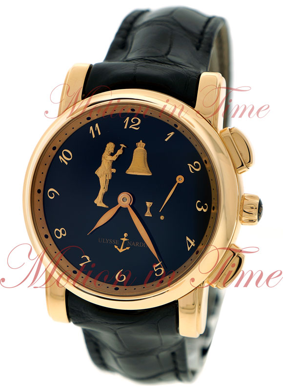 Ulysse Nardin Hourstriker Black Dial Rose Gold on Strap